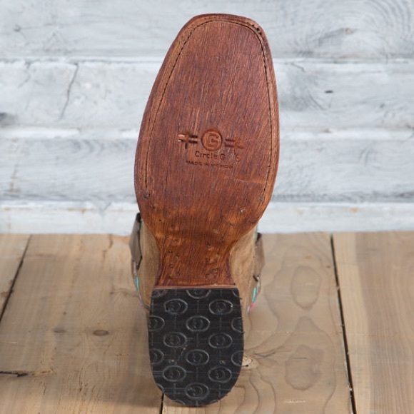 New Circle G Leather Cowgirl Boots Embroidered - Picture 3 of 5